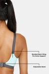 Zelocity High Impact Quick Dry Sports Bra - Acqua Blue2 — thumbnail 8